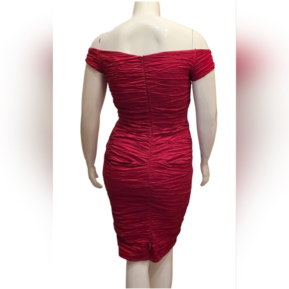 Alex Evenings Ruched Off-the-shoulder Sheath Dress Size 12 - Picture 8 of 17